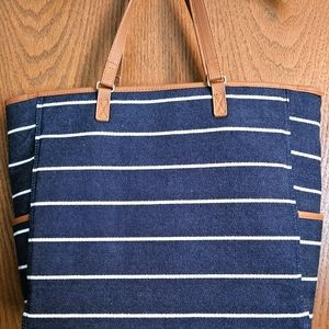 Thirty-one shoulder tote bag striped